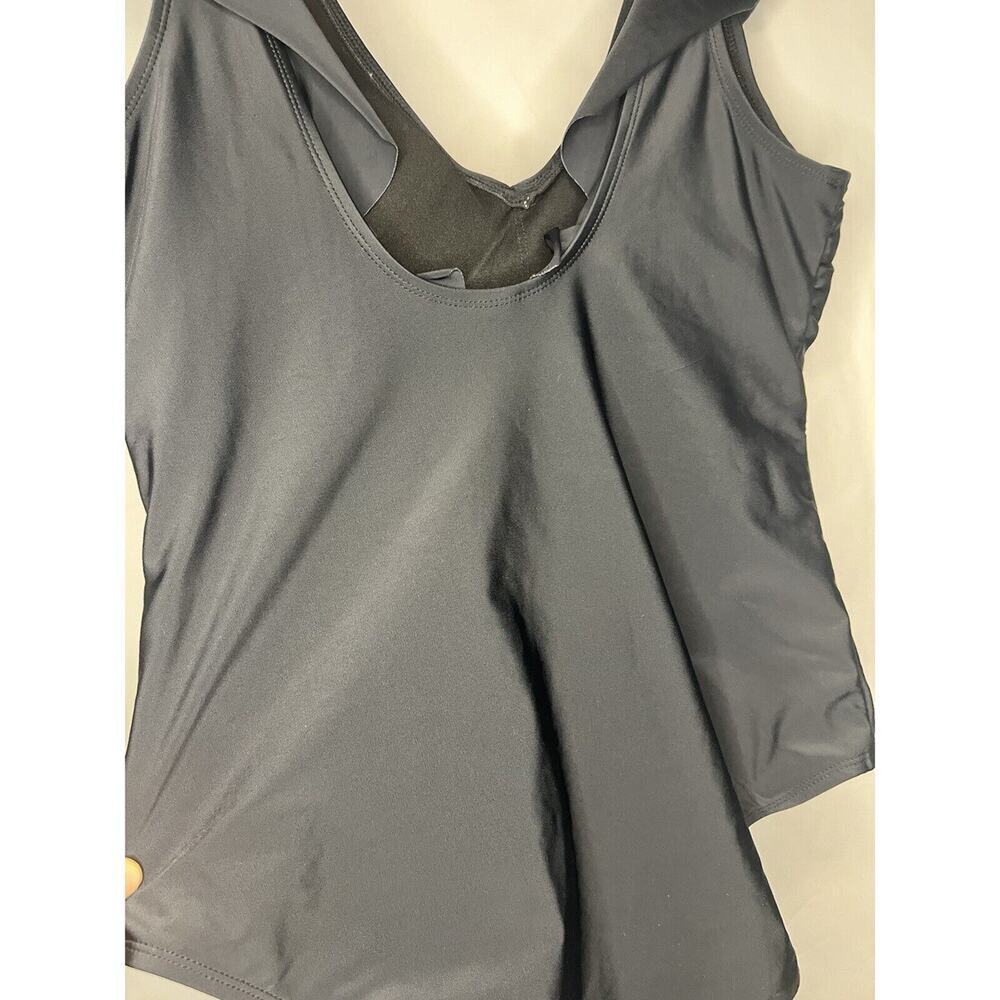 Old Navy Women’s Black Ruffle Sleeve One Piece Swimsuit Size L - Picture 7 of 11